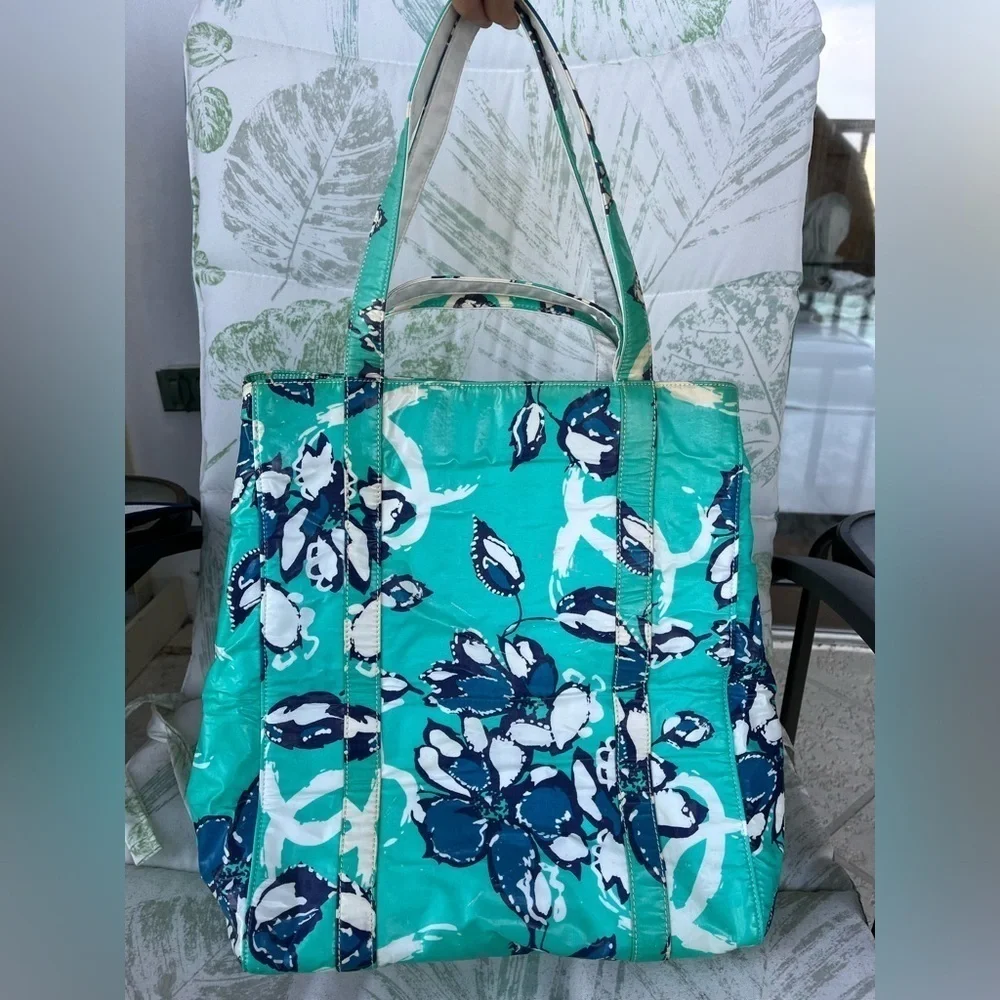 Chanel large floral tote.